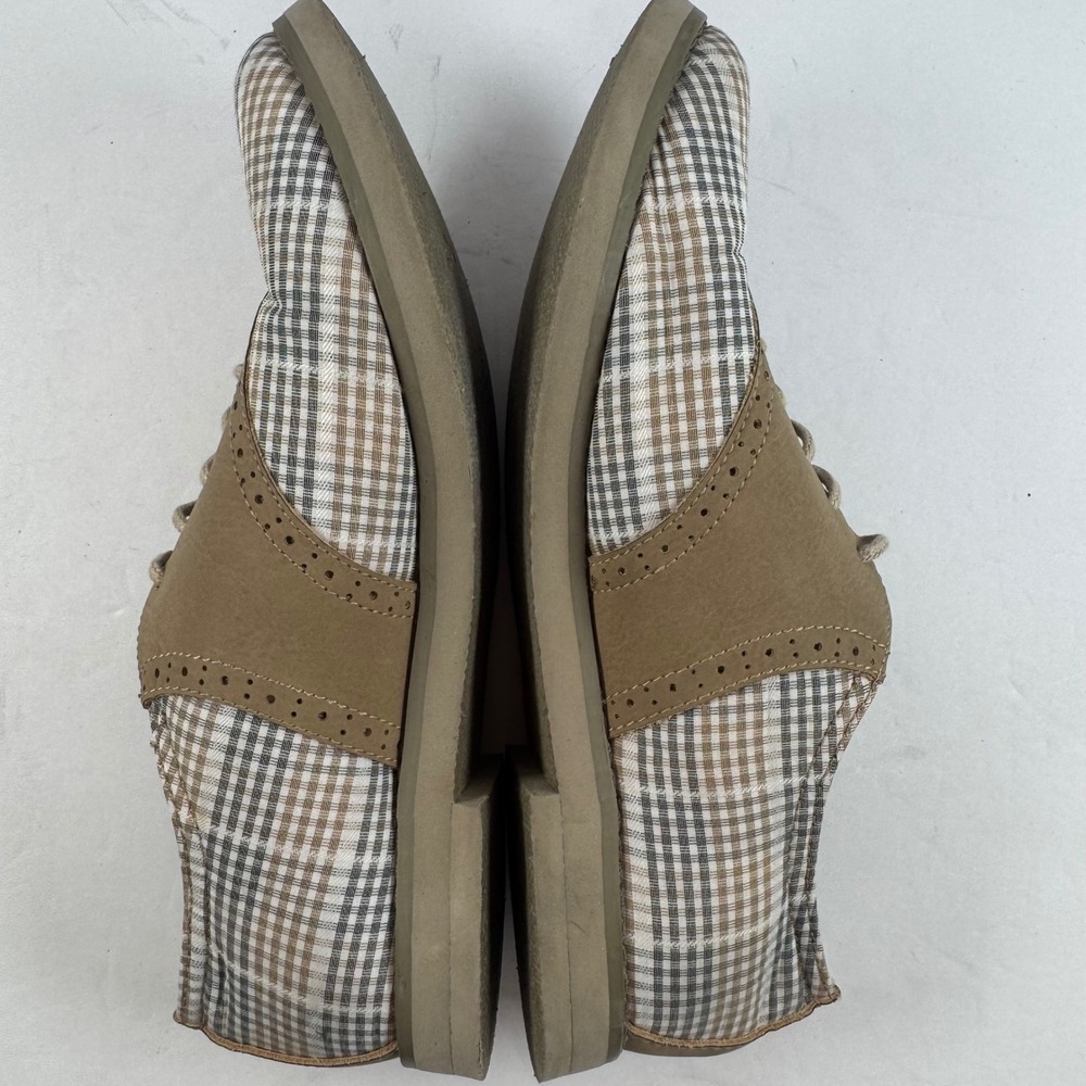 Eastland Sadie Tan Plaid Saddle Shoes Womens Size 7 M Lace Up Oxfords 3331-25 - Picture 5 of 9